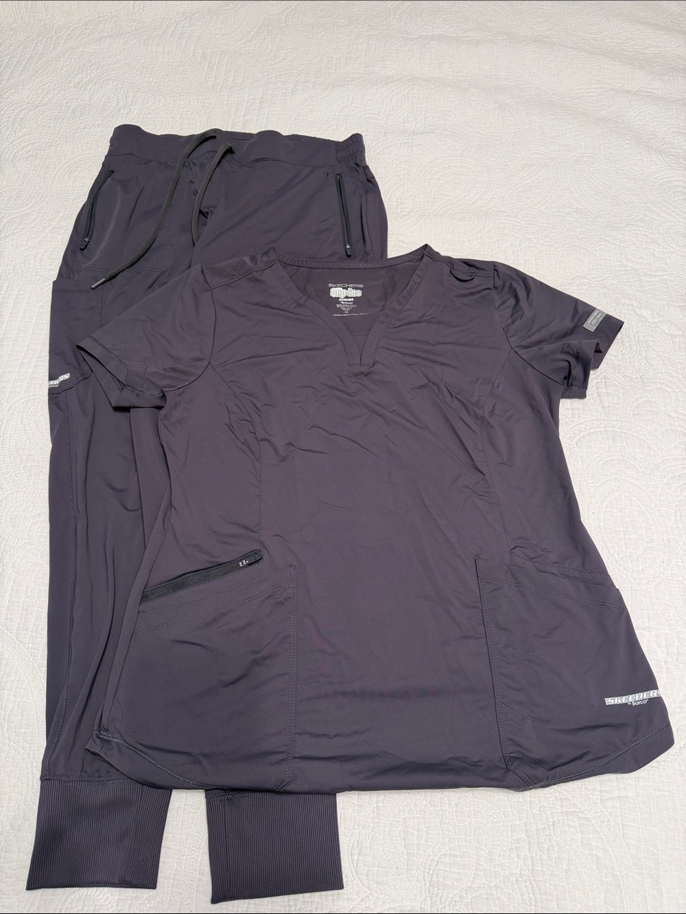 Skechers Slip-Ins Scrubs Set in Dark Gray